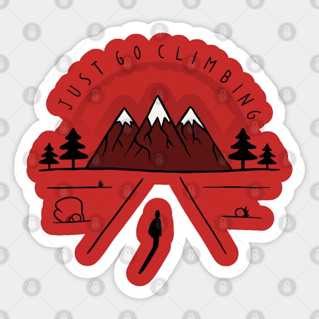 Just go climbing Sticker by FrancisMacomber